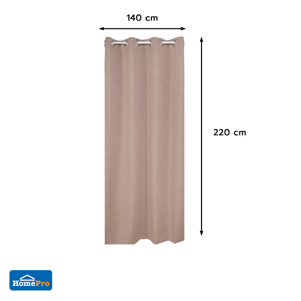 ผ้าม่าน EYELET HOME LIVING STYLE CURVE UV 140x220 ซม. สีครีม