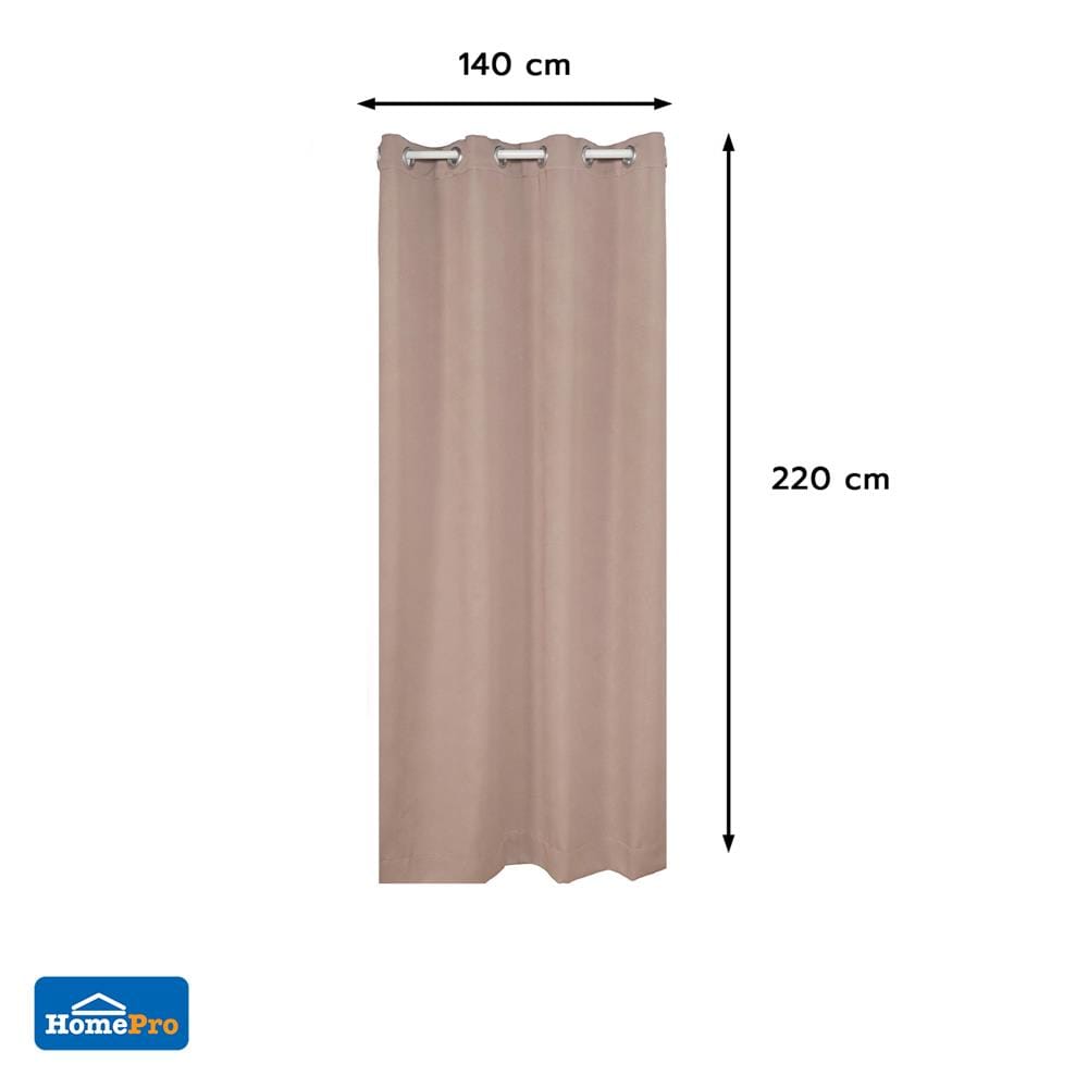 ผ้าม่าน EYELET HOME LIVING STYLE CURVE UV 140x220 ซม. สีครีม