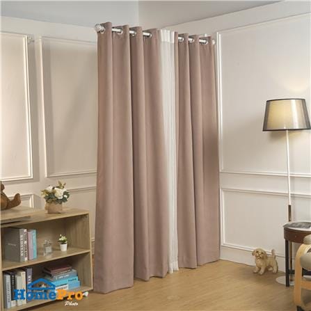 ผ้าม่าน EYELET HOME LIVING STYLE CURVE UV 140x220 ซม. สีครีม_5
