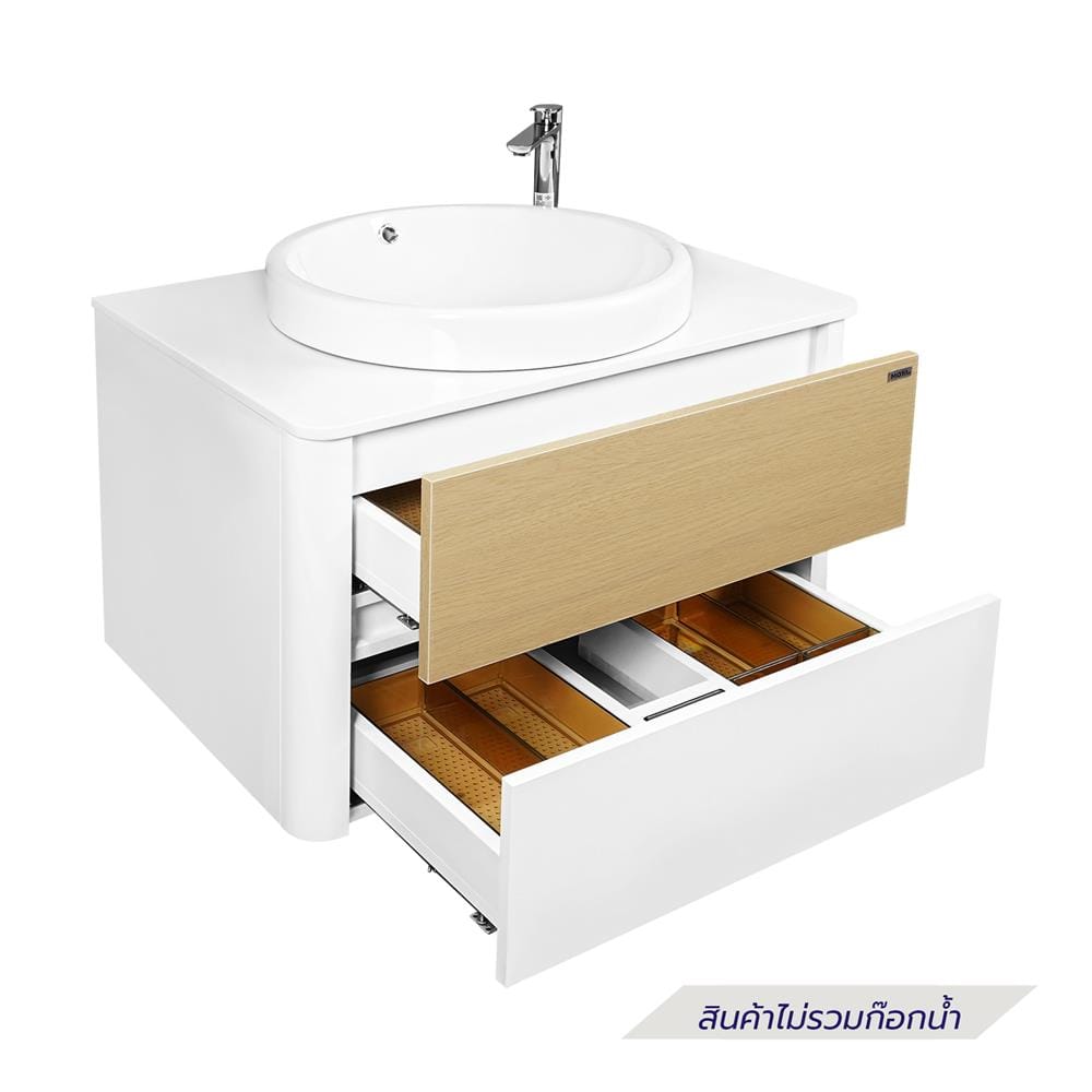 อ่างเคาน์เตอร์ MOYA VC-2520 70 ซม. สีขาว-โอ๊ค