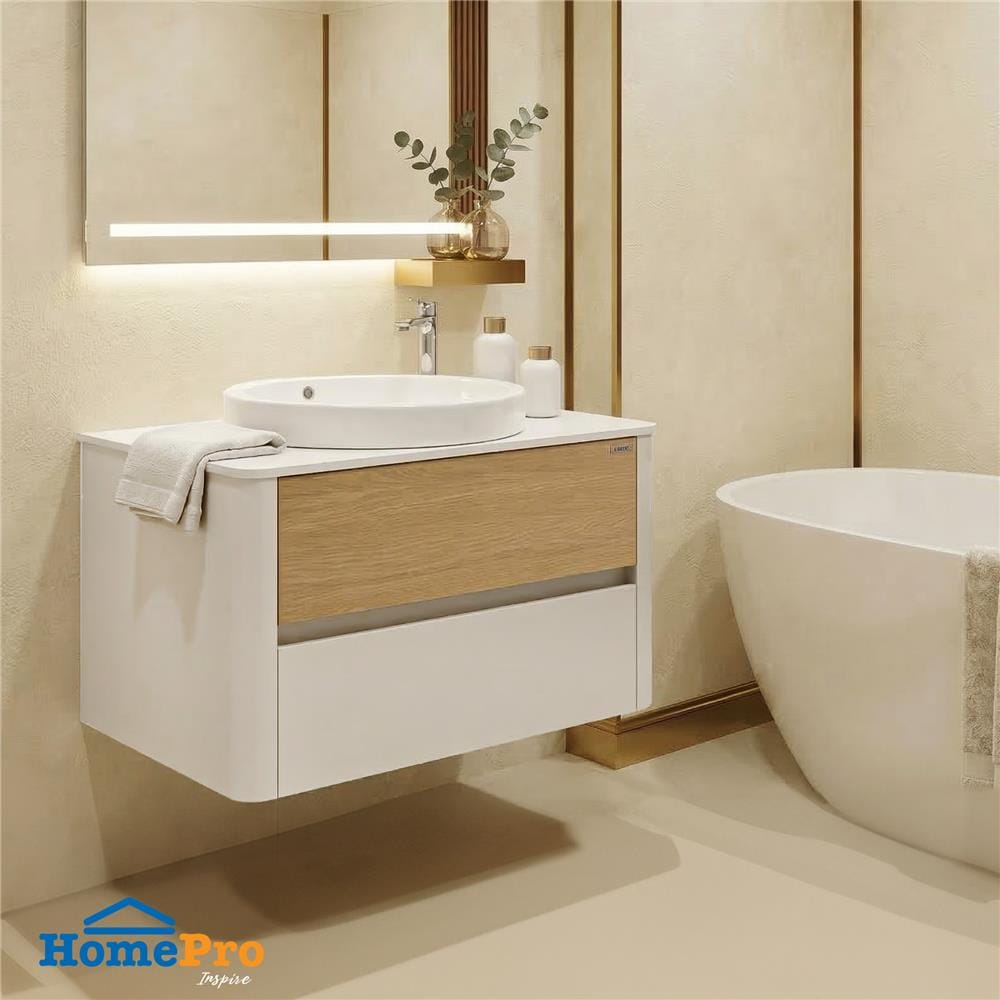 อ่างเคาน์เตอร์ MOYA VC-2520 70 ซม. สีขาว-โอ๊ค