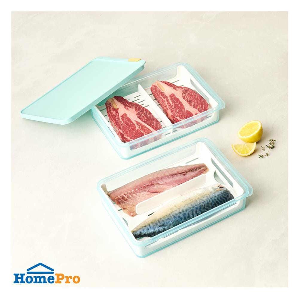 กล่องอาหารพร้อมถาด 3.5 ลิตร LOCKNLOCK FREEZER FIT สีฟ้า