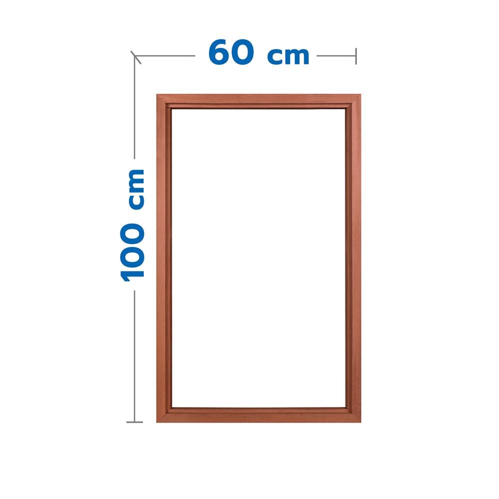 วงกบหน้าต่างไม้เบญจพรรณ 1 ช่อง VK 60x100 ซม. สีธรรมชาติ