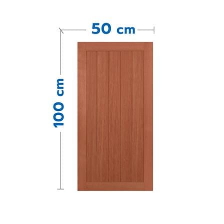 หน้าต่างไม้เนื้อแข็ง VK VK334 สายฝน 50x100 ซม. สีธรรมชาติ_0