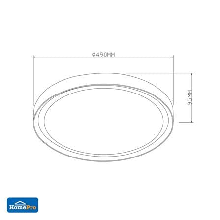 ไฟเพดาน LED CARINI R1348-L1 19 นิ้ว 50 วัตต์ DAYLIGHT/COOL WHITE/WARM WHITE_7