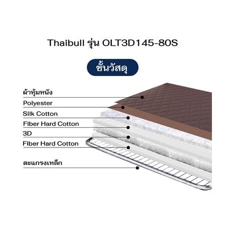 เตียงพับพร้อม TOPPER THAIBULL OLT3D145-80S (3D) สีน้ำตาล_8