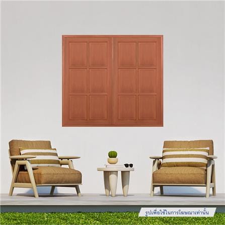 หน้าต่างไม้เนื้อแข็ง VK VK362 6 ฟัก 60x110 ซม. สีธรรมชาติ_2