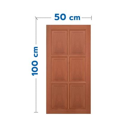หน้าต่างไม้เนื้อแข็ง VK VK362 6 ฟัก 50x100 ซม. สีธรรมชาติ_0