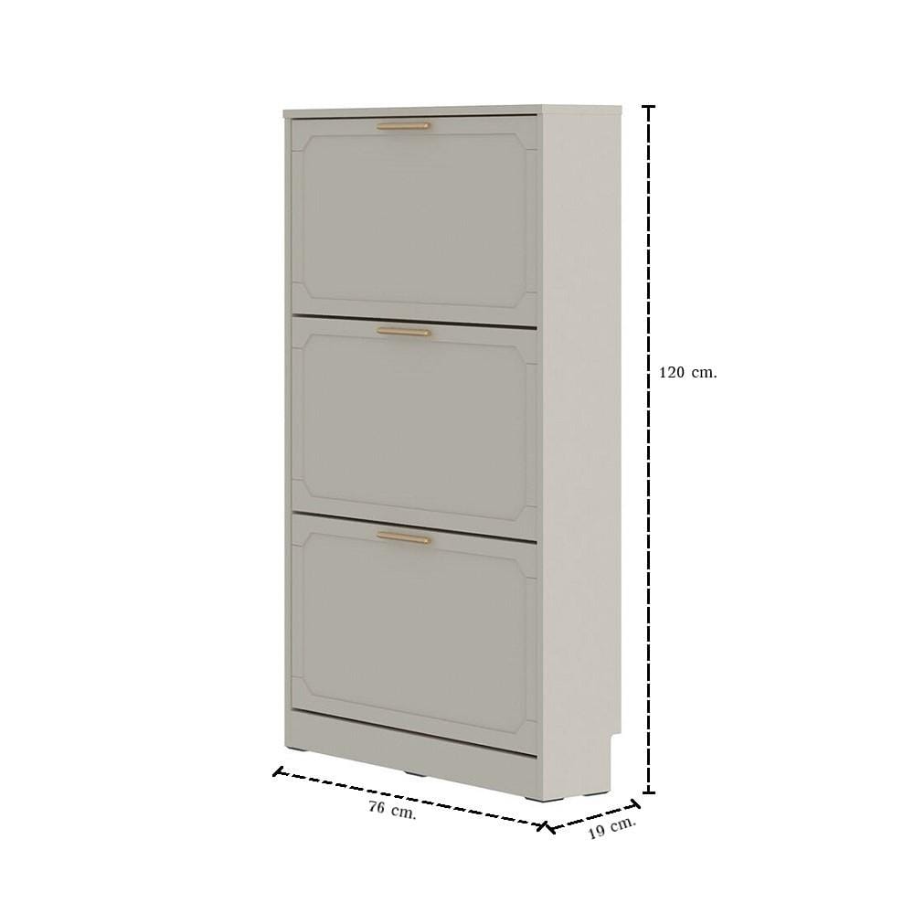 ตู้วางรองเท้า SB FURNITURE QUISTA 19242244 76 ซม. สีเทาอ่อน