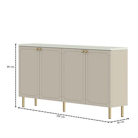ตู้เตี้ย SB FURNITURE AELINA 19243216 160 ซม. สีครีม_6