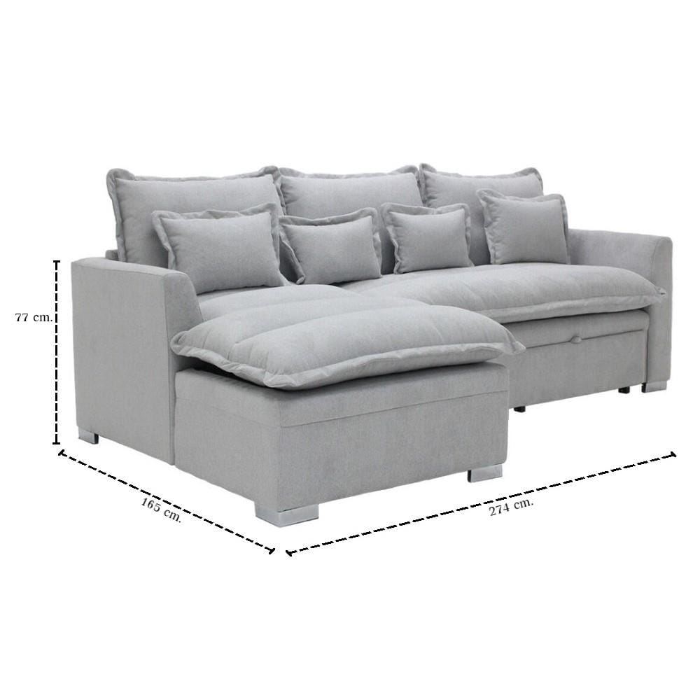 โซฟาเข้ามุมซ้าย SB FURNITURE TALIA PLUS 19236410 สีเทา