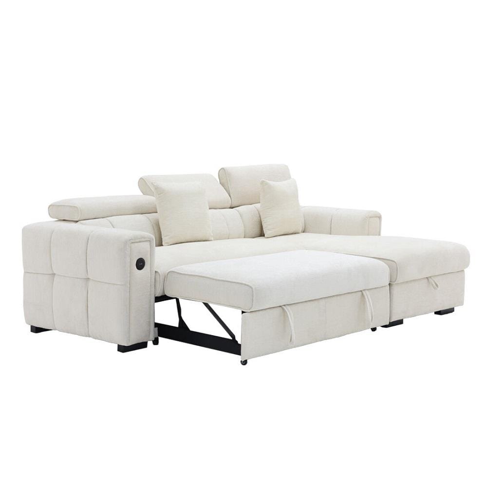 โซฟาเข้ามุมขวา SB FURNITURE CARNELL 19243066 สีขาว