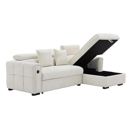 โซฟาเข้ามุมขวา SB FURNITURE CARNELL 19243066 สีขาว_2