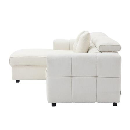 โซฟาเข้ามุมซ้าย SB FURNITURE CARNELL 19243065 สีขาว_5