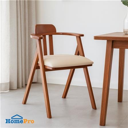 เก้าอี้ทานข้าว FURDINI HAVEN สีน้ำตาลเข้ม/ครีม_4