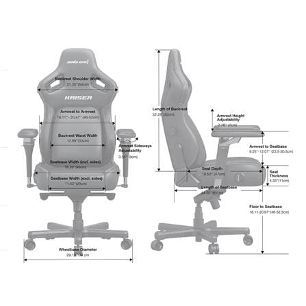 เก้าอี้เกมมิ่ง ANDA SEAT KAISER 4 6D L PVC สีแดง_4
