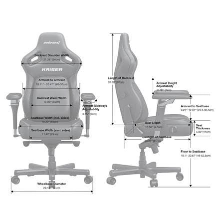 เก้าอี้เกมมิ่ง ANDA SEAT KAISER 4 6D L PVC สีส้ม_4