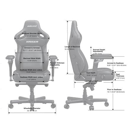 เก้าอี้เกมมิ่ง ANDA SEAT KAISER 4 6D L PVC สีน้ำตาล_4