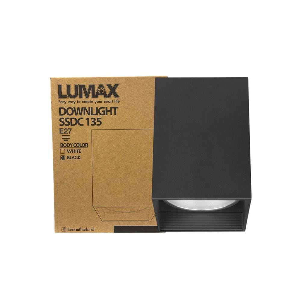 ดาวน์ไลท์ LUMAX 25-01929 5 นิ้ว สีดำ ทรงเหลี่ยม