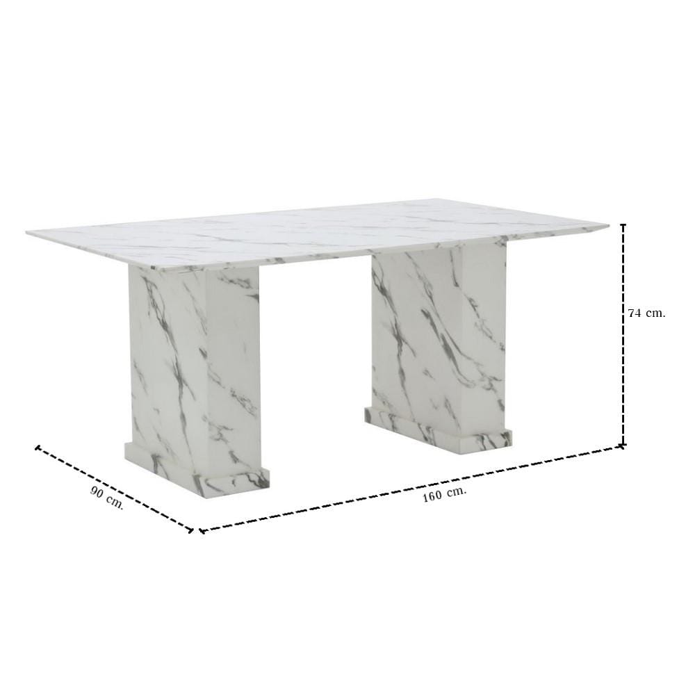 ชุดโต๊ะทานข้าว 4 ที่นั่ง SB FURNITURE BASHA & LASTA 59063632 สีขาว