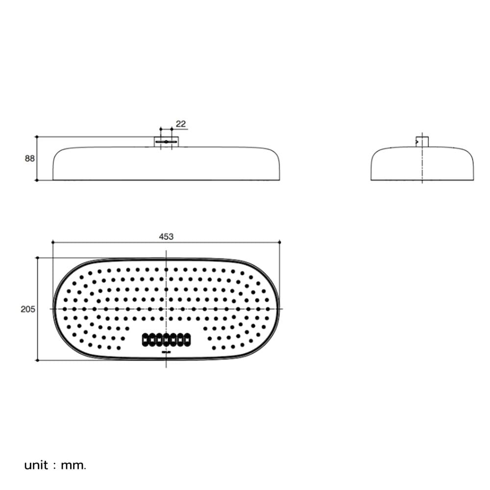 ฝักบัวก้านแข็ง เฉพาะหัว KOHLER K-26297T-RGD