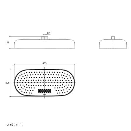 ฝักบัวก้านแข็ง เฉพาะหัว KOHLER K-26297T-RGD_2