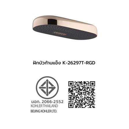 ฝักบัวก้านแข็ง เฉพาะหัว KOHLER K-26297T-RGD_3