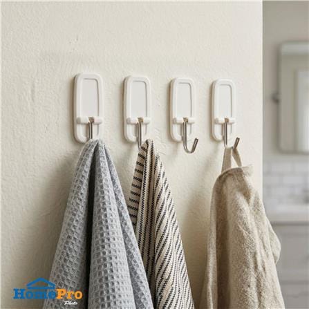 ขอแขวนเหลี่ยมติดเทปกาว PLIM HY-012310 สีขาว (แพ็ก 4 ชิ้น)_3