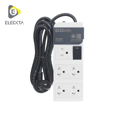 รางปลั๊กไฟ 5 ช่อง 1 สวิตช์ ELECKTA ET551 16 แอมป์ 3 ม._1