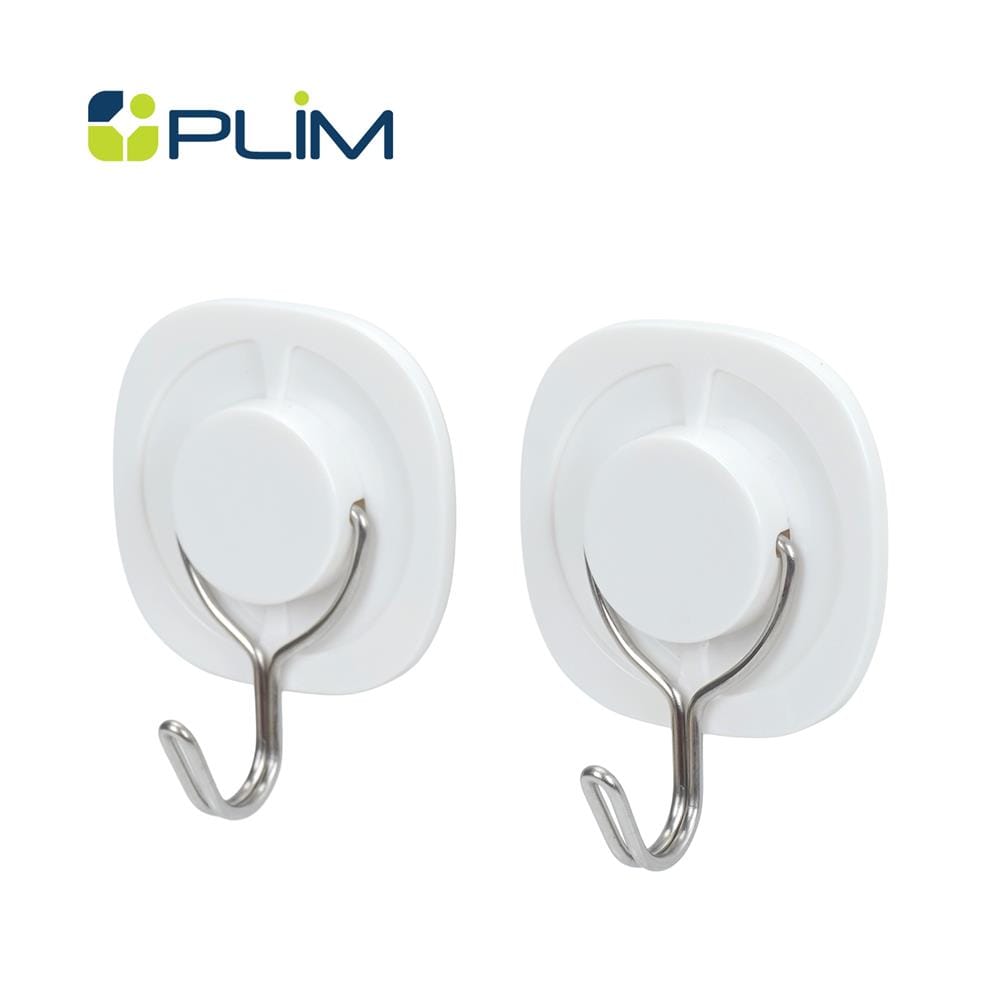ขอแขวนกลมติดเทปกาว PLIM HU-010 สีขาว (แพ็ก 2 ชิ้น)