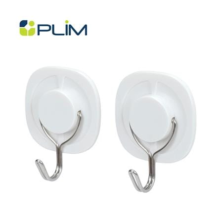 ขอแขวนกลมติดเทปกาว PLIM HU-010 สีขาว (แพ็ก 2 ชิ้น)_0