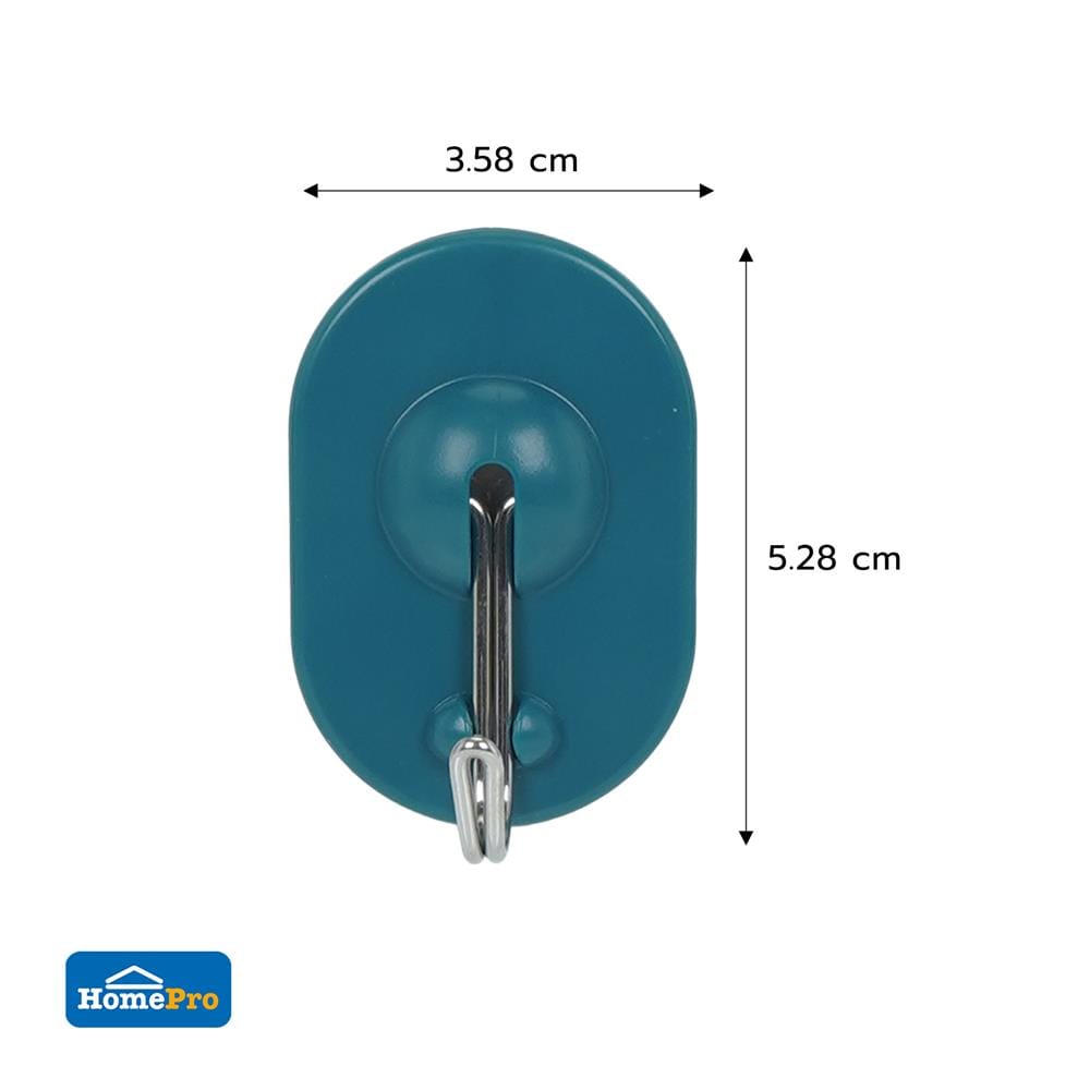 ขอแขวนวงรีติดเทปกาว PLIM HY-142004 BLUE สีฟ้า (แพ็ก 3 ชิ้น)