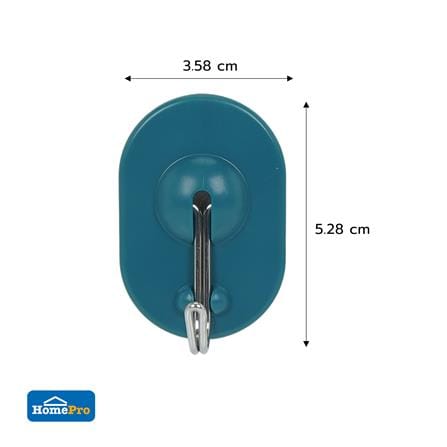 ขอแขวนวงรีติดเทปกาว PLIM HY-142004 BLUE สีฟ้า (แพ็ก 3 ชิ้น)_5