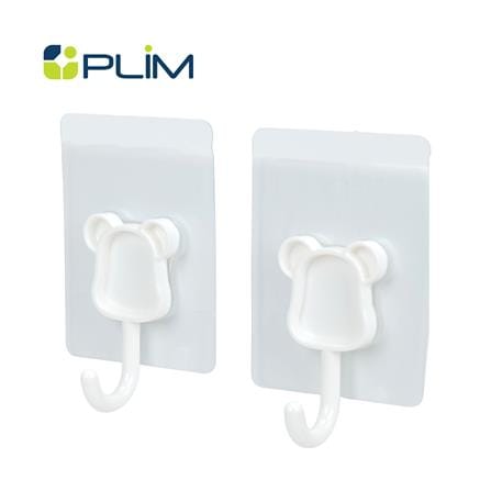 ขอแขวนเหลี่ยมติดเทปกาว PLIM HU-703 สีขาว (แพ็ก 2 ชิ้น)_0