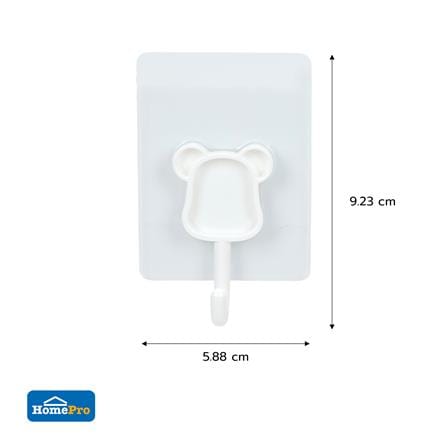 ขอแขวนเหลี่ยมติดเทปกาว PLIM HU-703 สีขาว (แพ็ก 2 ชิ้น)_4