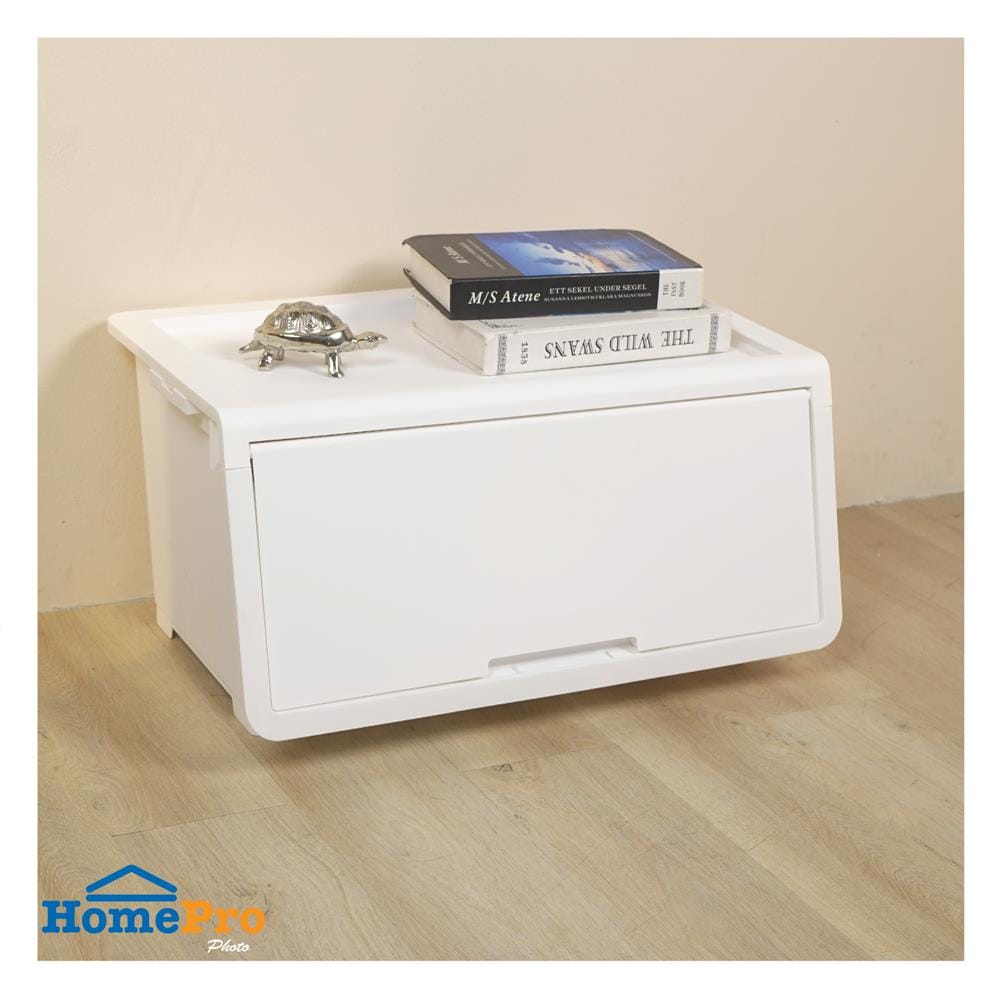 กล่องบานเปิด STACKO LOCK'IN POD SIZE L 60x43.1x31 ซม. สีขาว