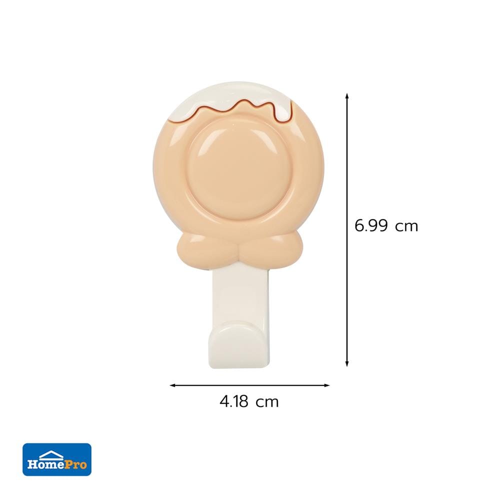 ขอแขวนกลมติดเทปกาว PLIM HTX-095 OR สีส้ม (แพ็ก 2 ชิ้น)