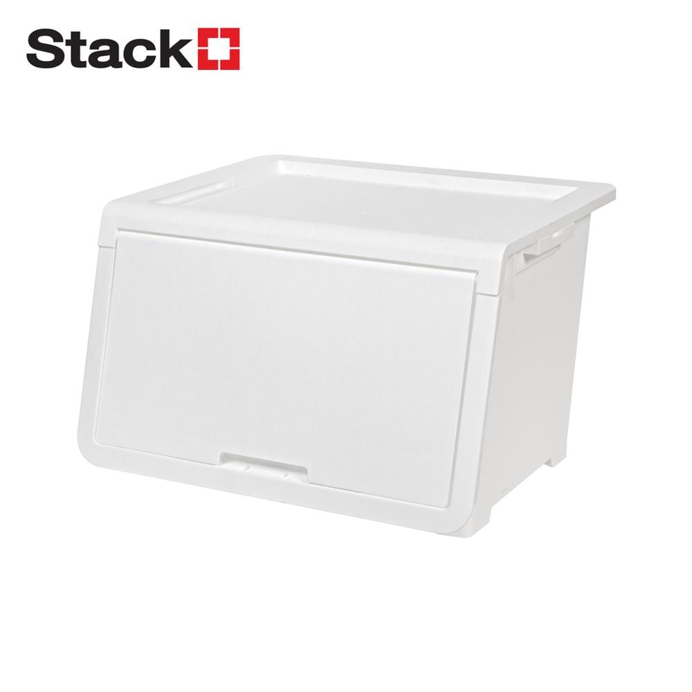 กล่องบานเปิด STACKO LOCK'IN POD SIZE M 45x43.1x31 ซม. สีขาว