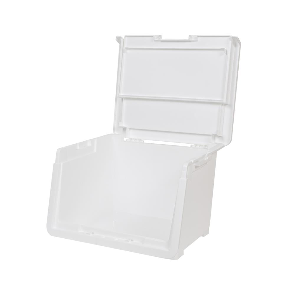 กล่องบานเปิด STACKO LOCK'IN POD SIZE M 45x43.1x31 ซม. สีขาว