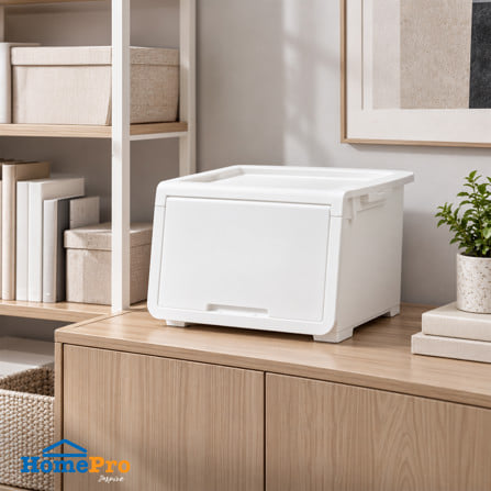กล่องบานเปิด STACKO LOCK'IN POD SIZE M 45x43.1x31 ซม. สีขาว_0