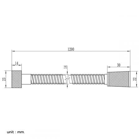 สายฝักบัวสเตนเลส RASLAND RA M1331-SS-120 120 ซม._1