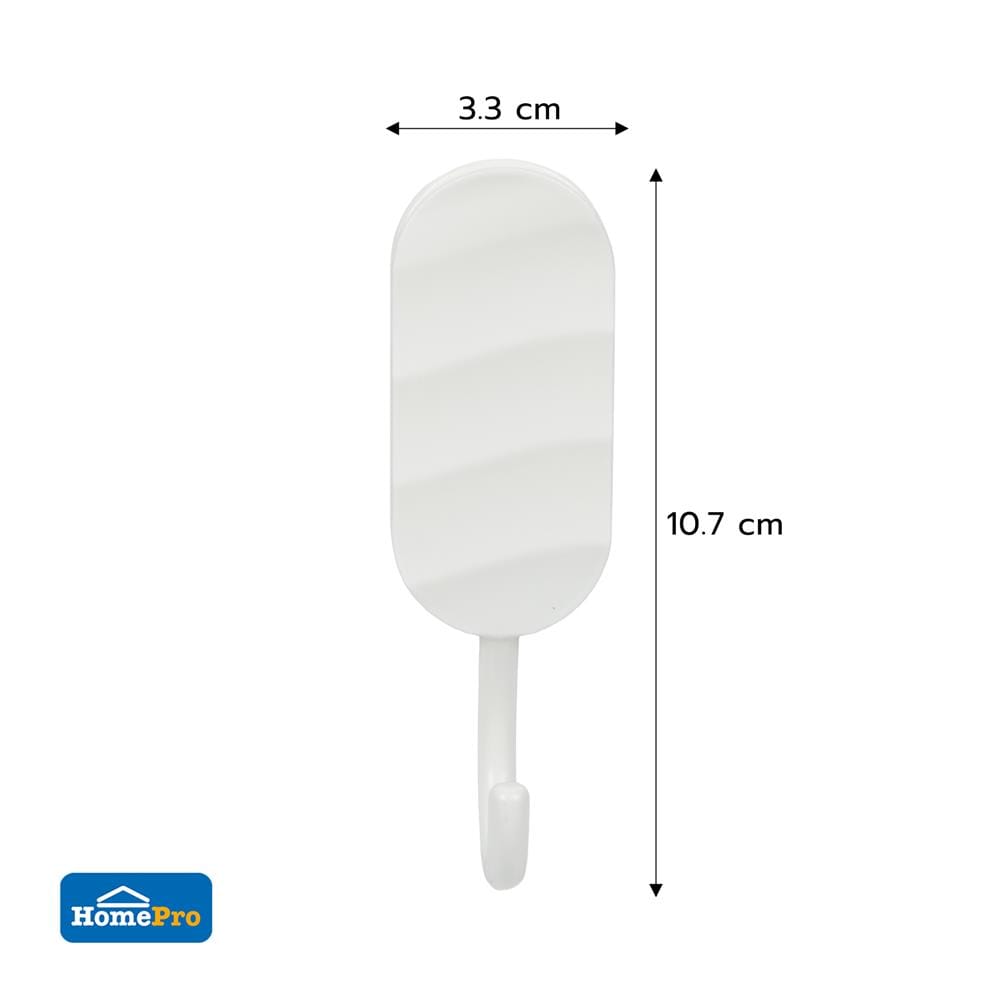 ขอแขวนติดเทปกาว PLIM 9HY-132164 สีขาว (แพ็ก 2 ชิ้น)