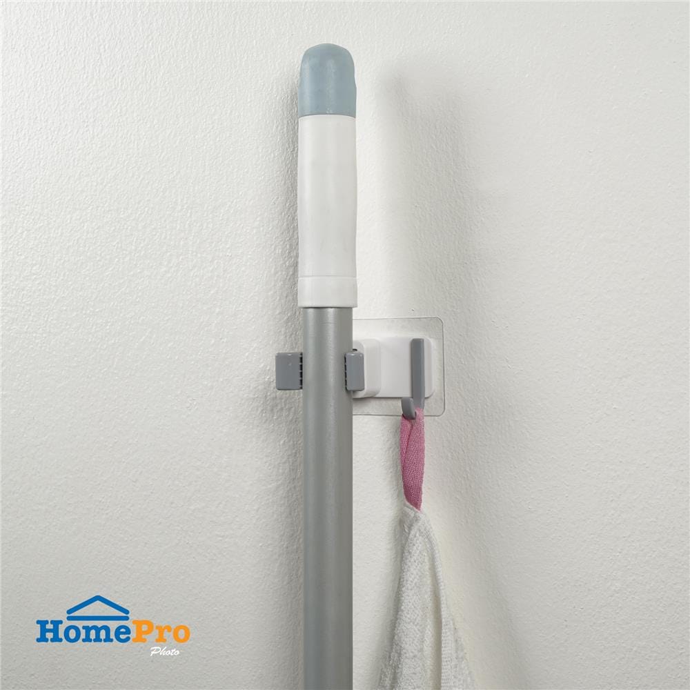 ขอแขวนไม้ถูพื้นติดเทปกาว PLIM HTX-069 สีขาว