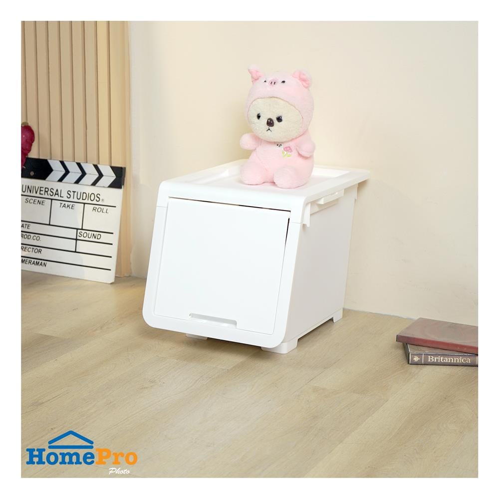 กล่องบานเปิด STACKO LOCK'IN POD SIZE S 30x43.1x31 ซม. สีขาว