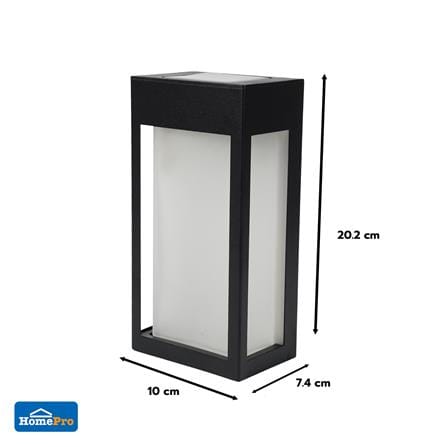 ไฟผนังภายนอก SOLAR CARINI CC005A 0.15 วัตต์ WARM WHITE สีดำ (แพ็ก 4 ชิ้น)_8