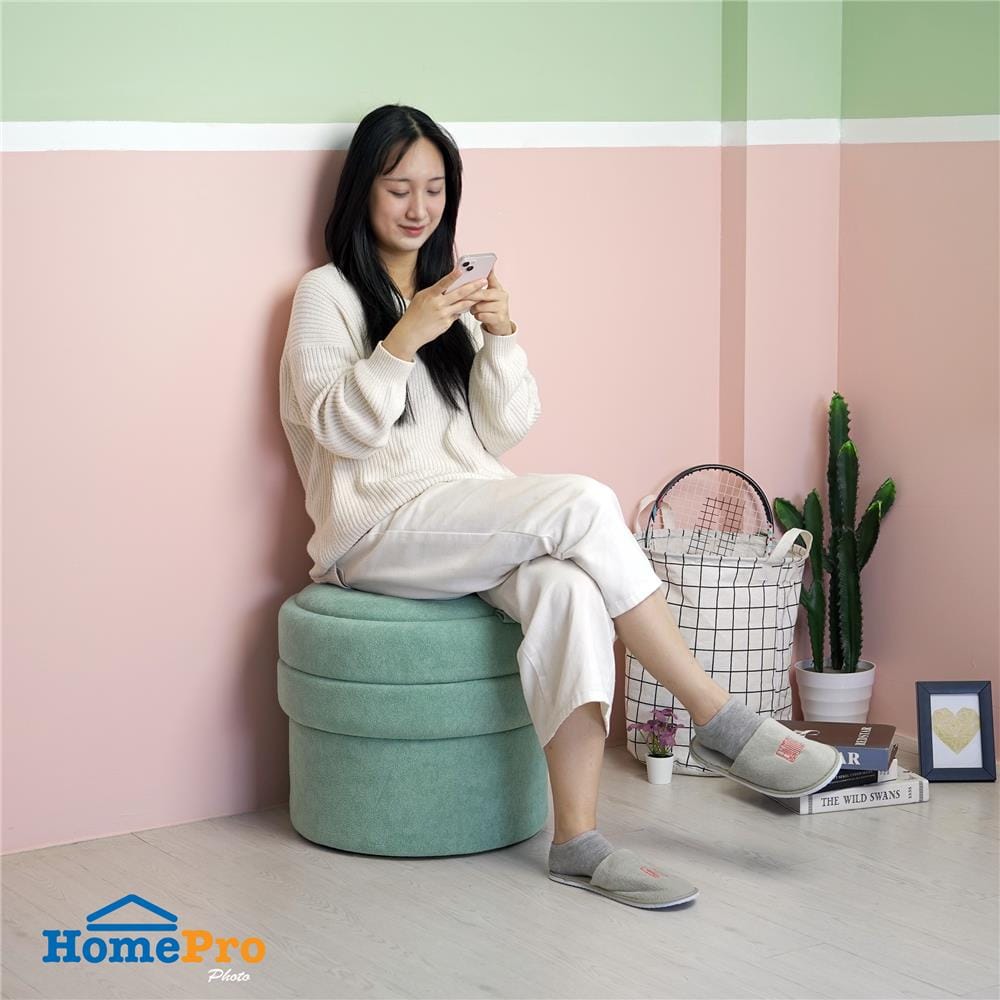 สตูลกลม SNAZZ CLOUDY สีเขียว