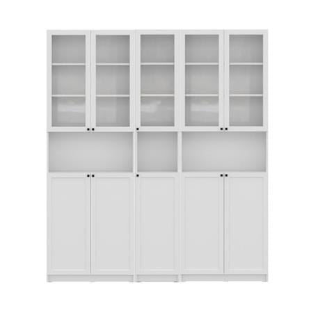 ตู้สูง บานผสม SB FURNITURE TRIXX 59064238 200 ซม. สีขาว_0
