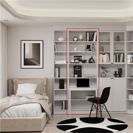 ตู้สูง บานโล่ง SB FURNITURE TRIXX 19247537 80 ซม. สีขาว_4