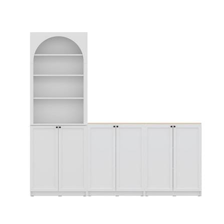 ตู้สูง บานผสม SB FURNITURE TRIXX 59064241 240 ซม. สีขาว_0