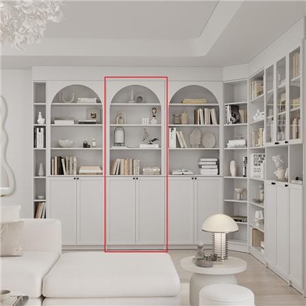 ตู้สูง บานผสม SB FURNITURE TRIXX 19247523 80 ซม. สีขาว_3